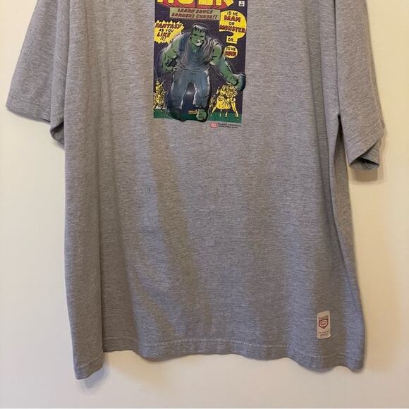 Vintage Y2K XL short sleeve t-shirt gray The Incredible Hulk Marvel casual - Picture 3 of 9